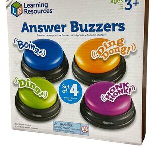 Learning Resources Answer Buzzers Set Of 4 Boing Ding Dong Honk Honk